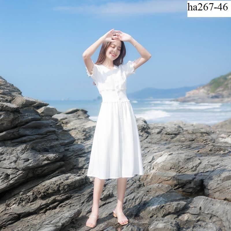 ha267- Đầm tiểu thư sang trọng