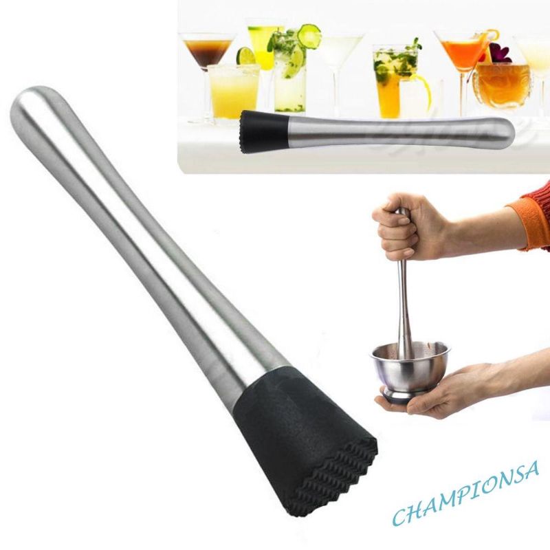 Chày Bar Dầm Pha Chế Cocktail 20,5cm (chất liệu inox 304)