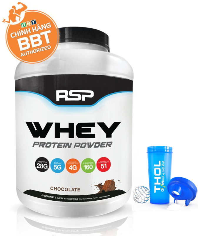 RSP Whey Protein Powder – Whey đẳng cấp giá sốc - Tặng kèm bình lắc THOL màu sắc ngẫu nhiên cao cấp