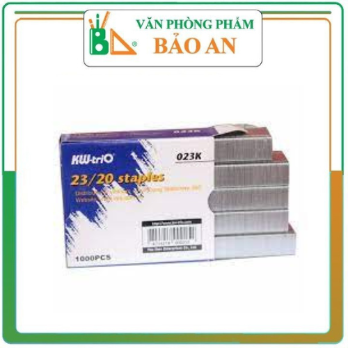 Ghim dập KW trio 23/20 .là sản phẩm thiết yếu được sử dụng rộng rãi trong các văn phòng, cửa hàng photocopy.