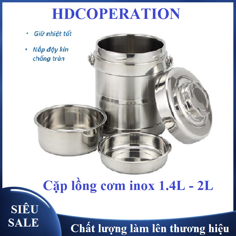 CẶP LỒNG INOX 2.0 LÍT HÀN QUỐC