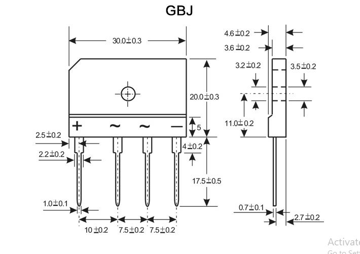 Linh kiện bếp từ cầu diot GBJ 2510