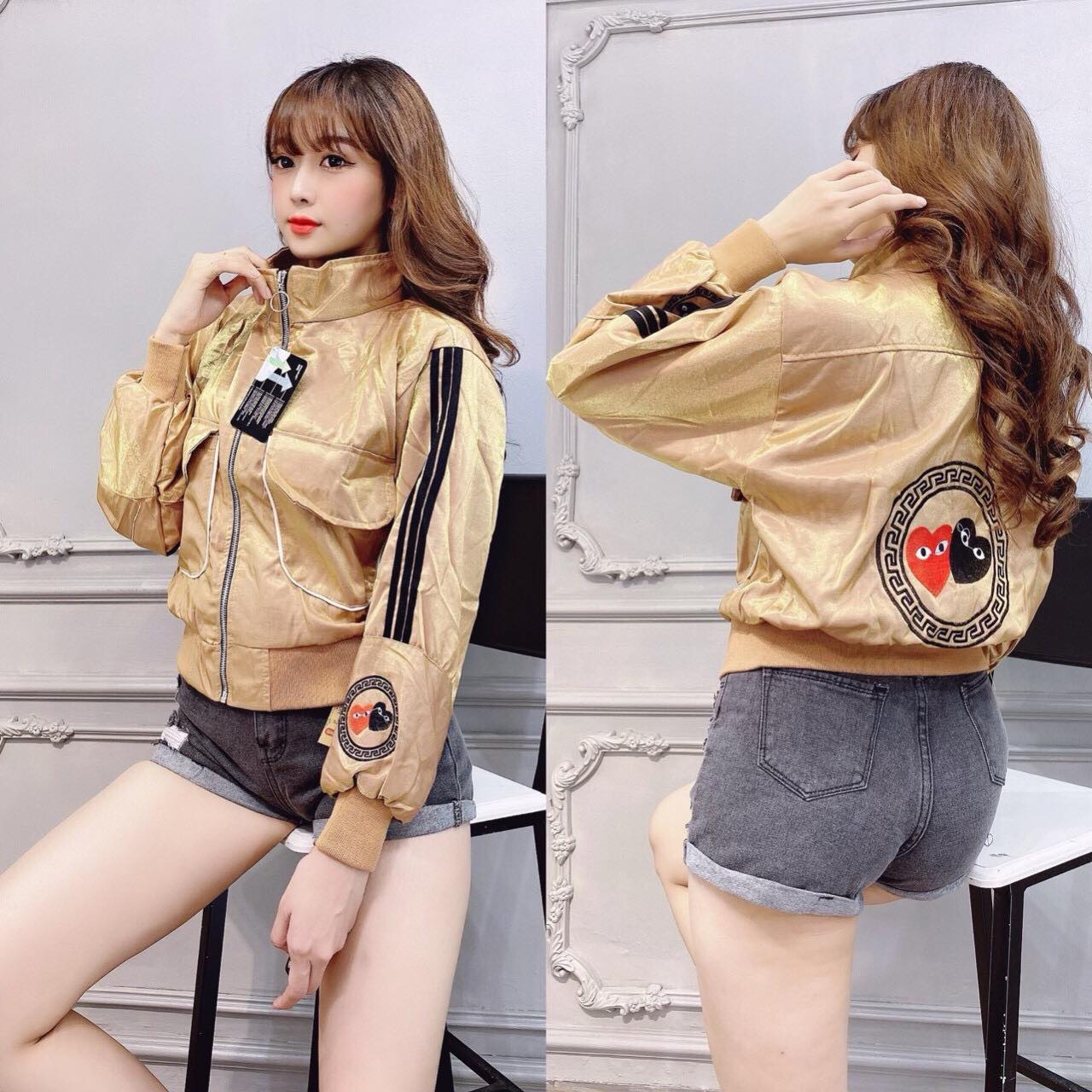 [MỚI] ÁO KHOÁC SIÊU PHI XÀ CỪ SANG CHẢNH THÊU TRÁI TIM