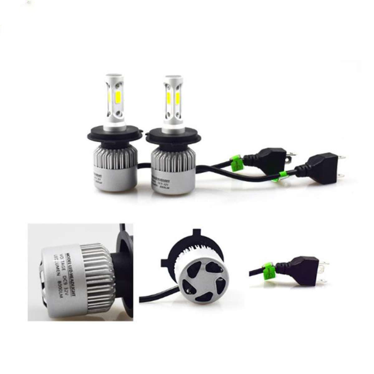 Đèn Pha Led X7 H4 3 Tim Quạt Tản Nhiệt