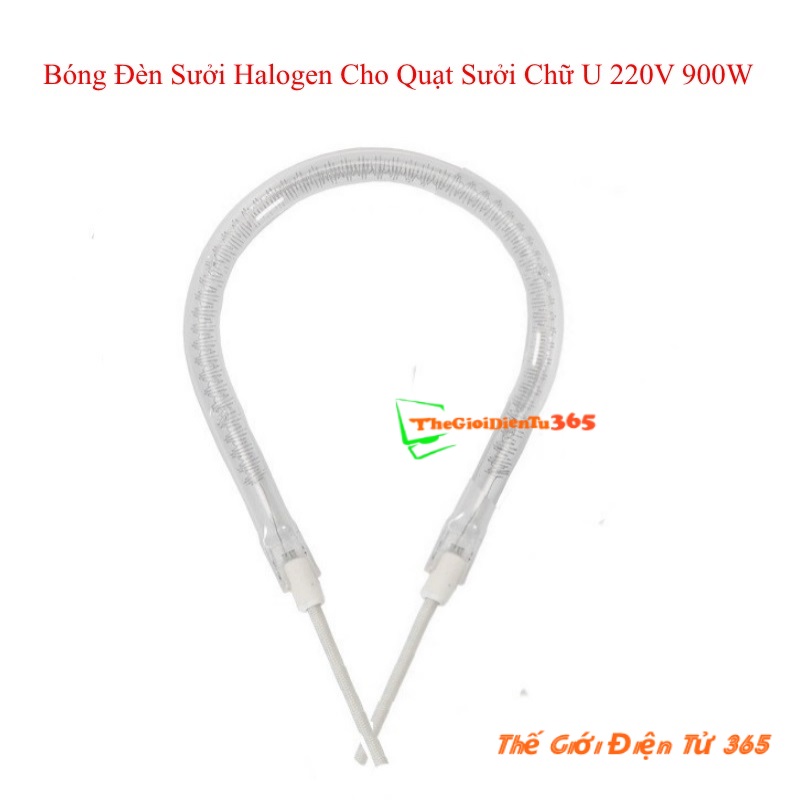 Bóng đèn sưởi halogen sợi cacbon cho quạt sưởi chữ u 220v 900w