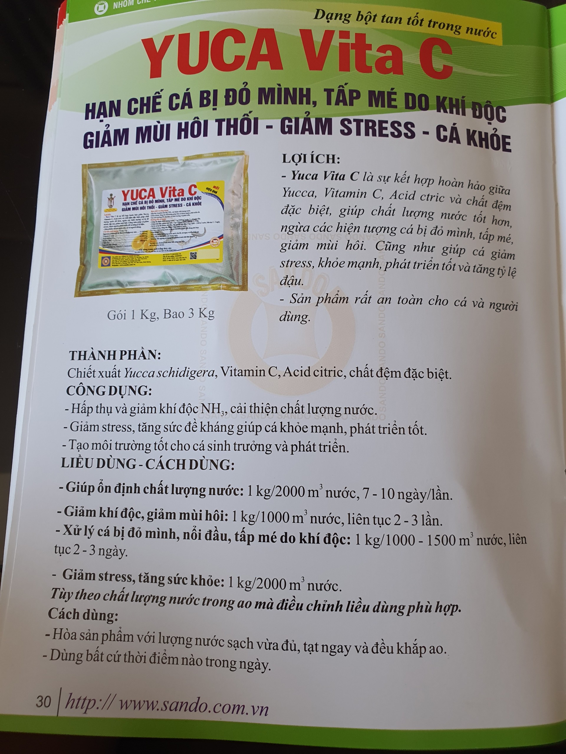 Ổn định nước  YUCA Vita C