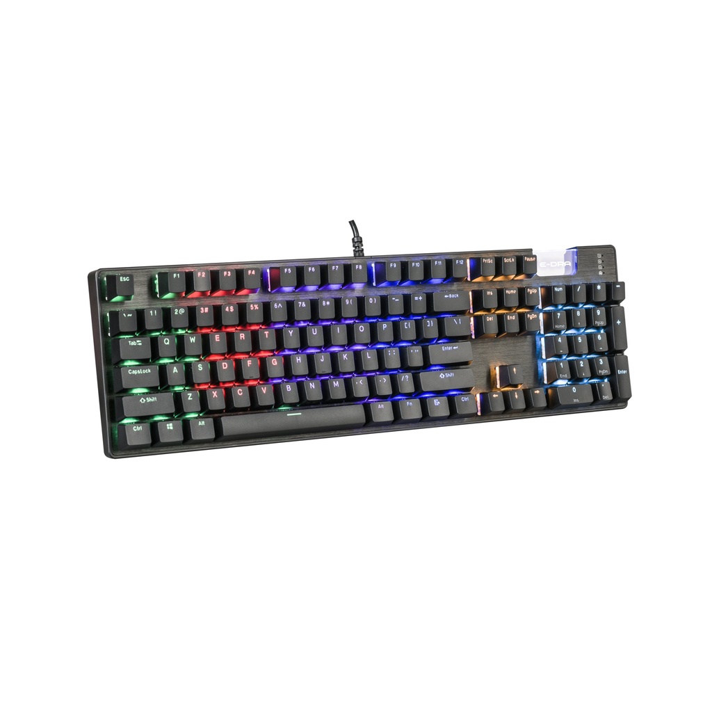 Bàn phím cơ E-Dra EK312 Black - Led Rainbow - Màu đen - E-Dra Switch - Bảo hành 24 tháng