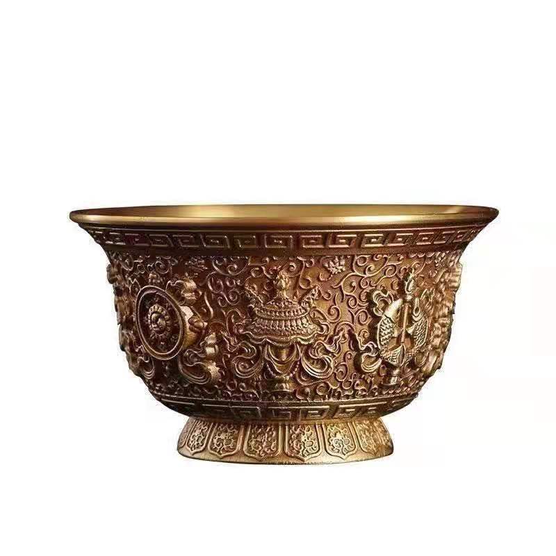 Chén 8 Cát Tường không chân đồng