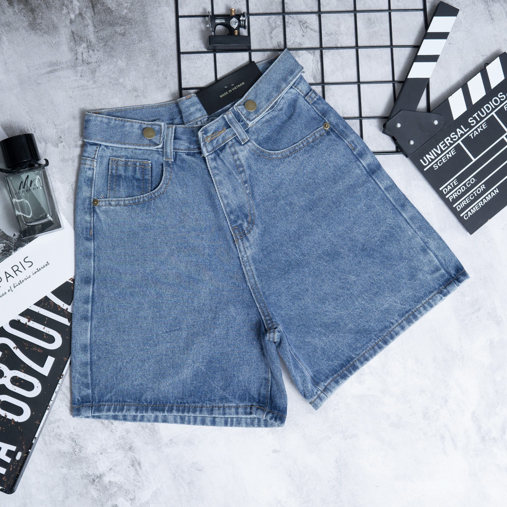 Quần Sọt Jeans Lửng Lưng Cao Chuẩn Form ULZZANG