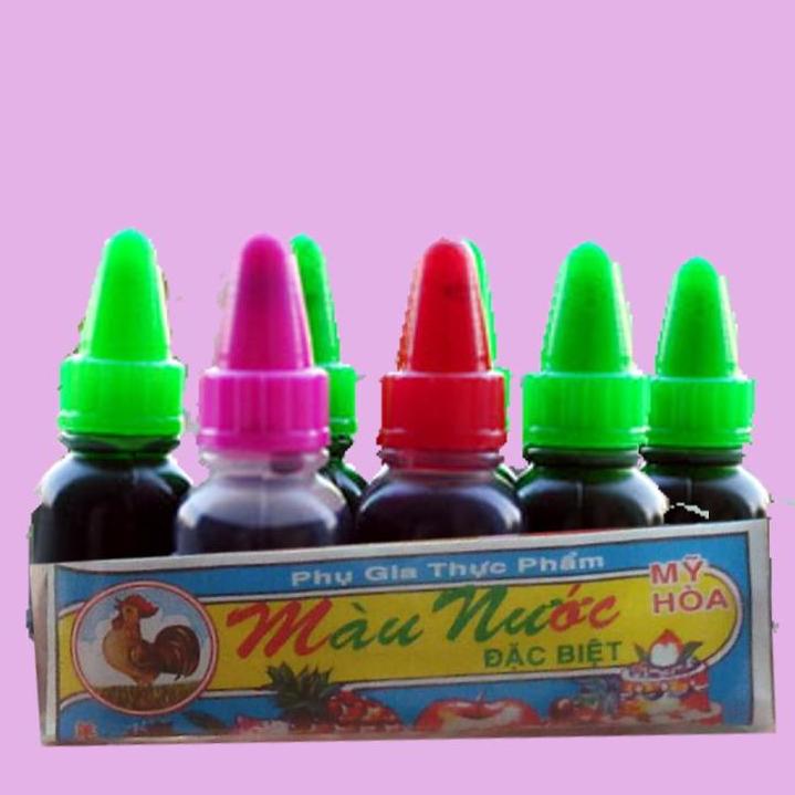 Combo 3 lốc màu nước thực phẩm/ màu thực phẩm/ phụ gia thực phẩm an toàn - dùng làm bánh, mứt, kẹo...