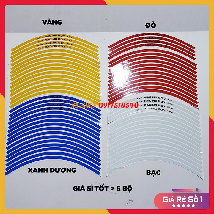Tem ( Decal ) Dán Vành Phản Quang RCB