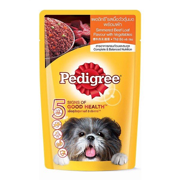 SỐT PEDIGREE DÀNH CHO CHÓ LỚN VỊ BÒ HẦM 130G