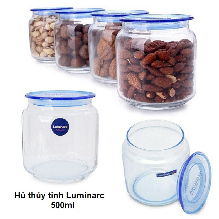 Bộ 6 hũ thủy tinh Luminarc Rondo 0.5L