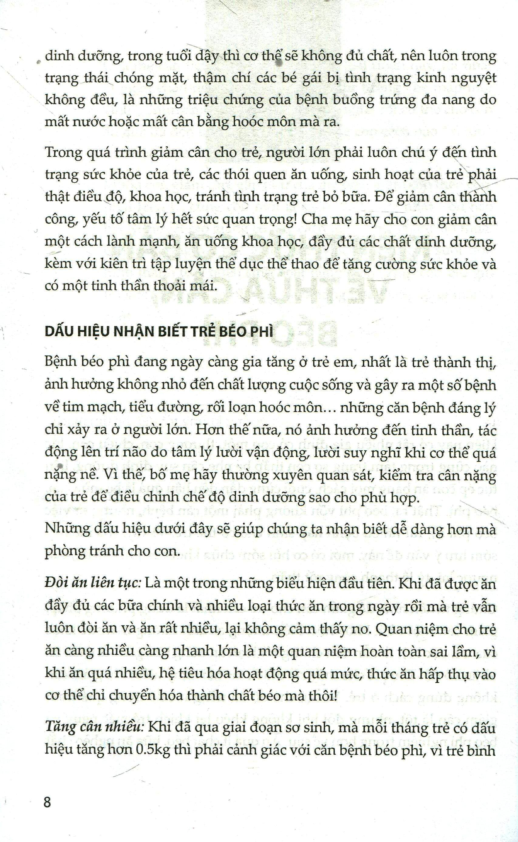 Dinh Dưỡng Cho Trẻ Béo Phì