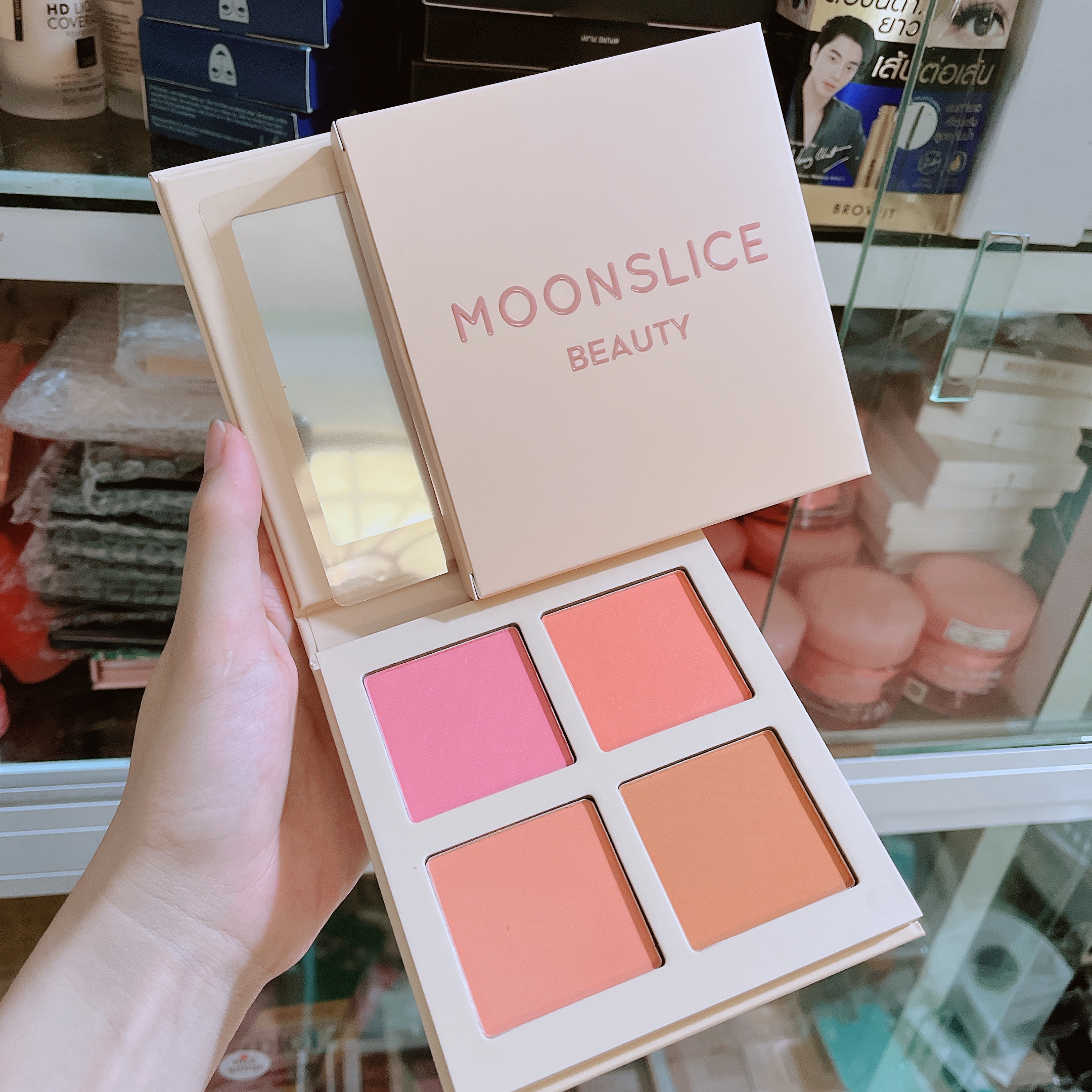 Bảng Má Moon Slice Beauty 4 ô Blushing Moon 21.9g [Chính Hãng]