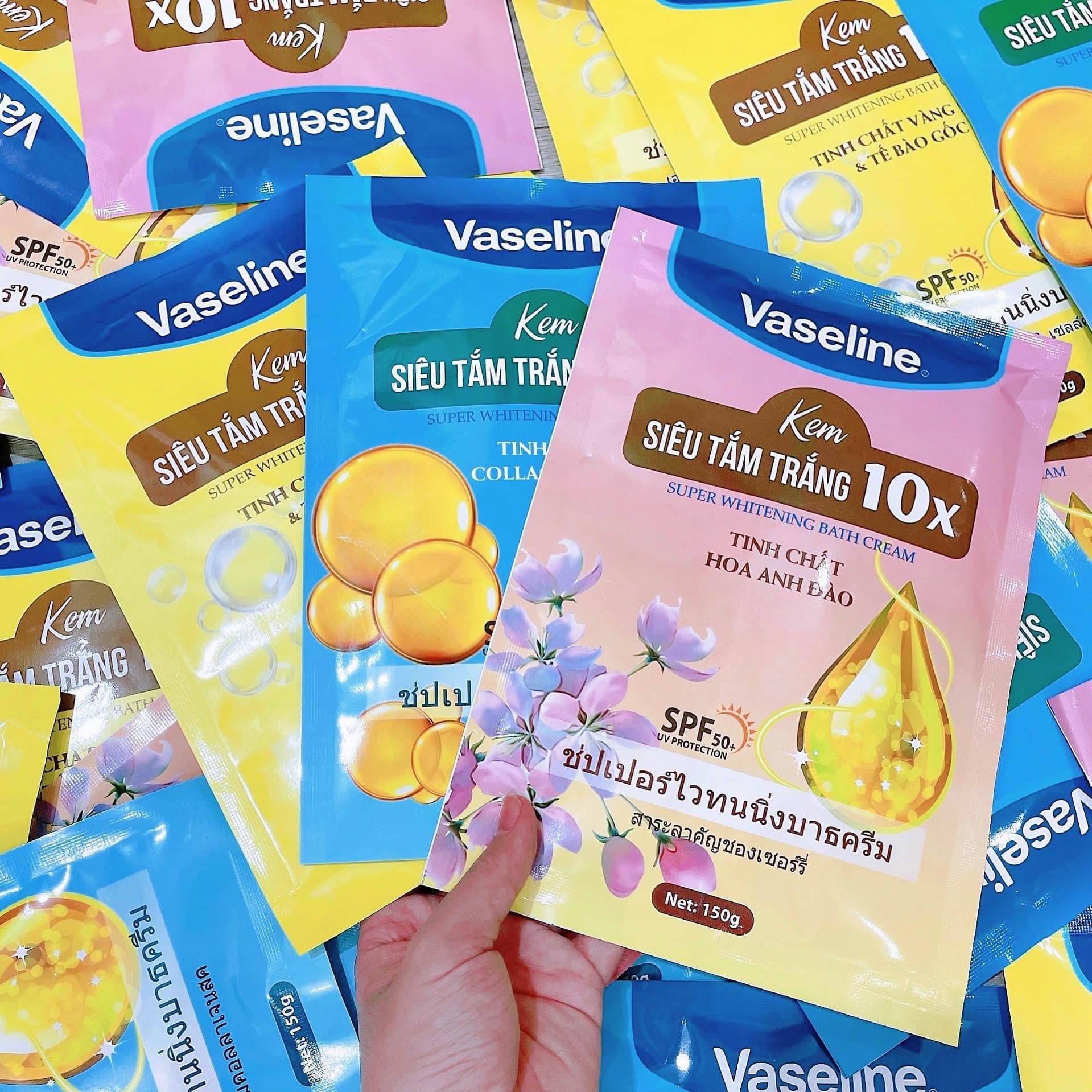 Siêu tắm trắng Vaseline 10x bao bật tone