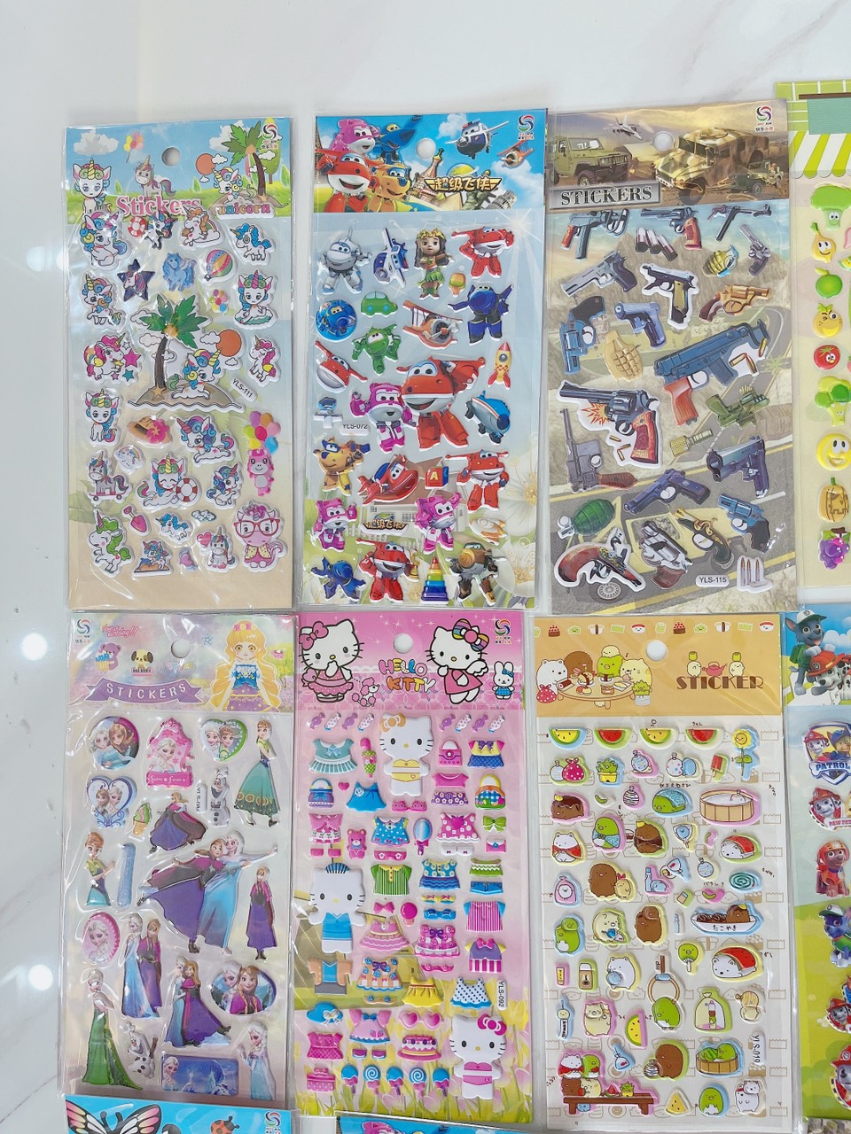 Hình dán đồ chơi sticker 3D nổi cho bé