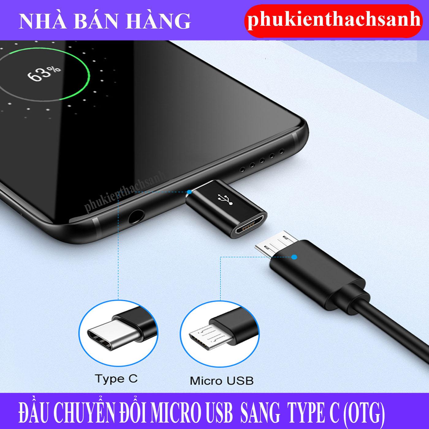 Đầu Chuyển Đổi Từ MICRO USB sang TYPE C  có hỗ trợ OTG