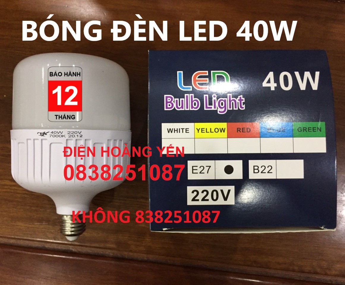 High Capacity 40W E27 Led Bulb (White Light)