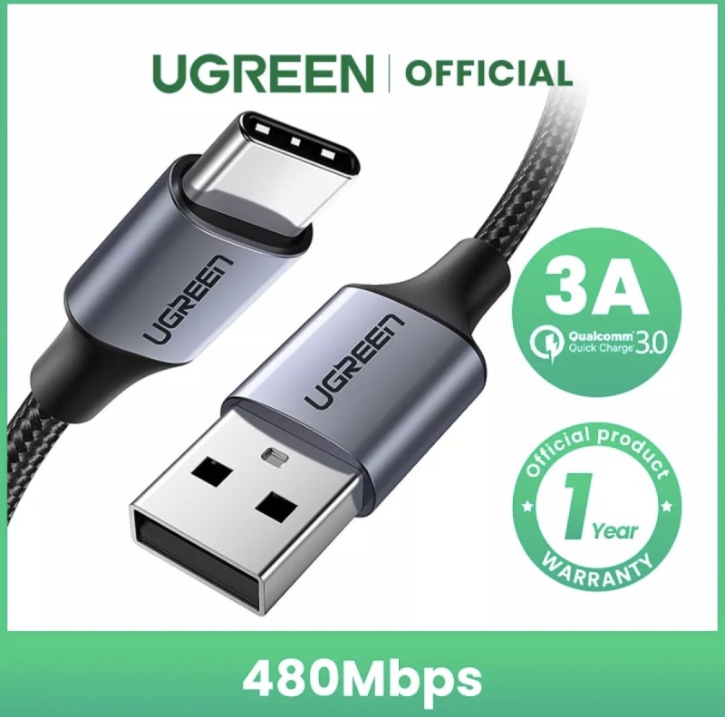 Cáp Sạc Nhanh USB Type-C Cao Cấp UGREEN US287- Hàng Chính Hãng
