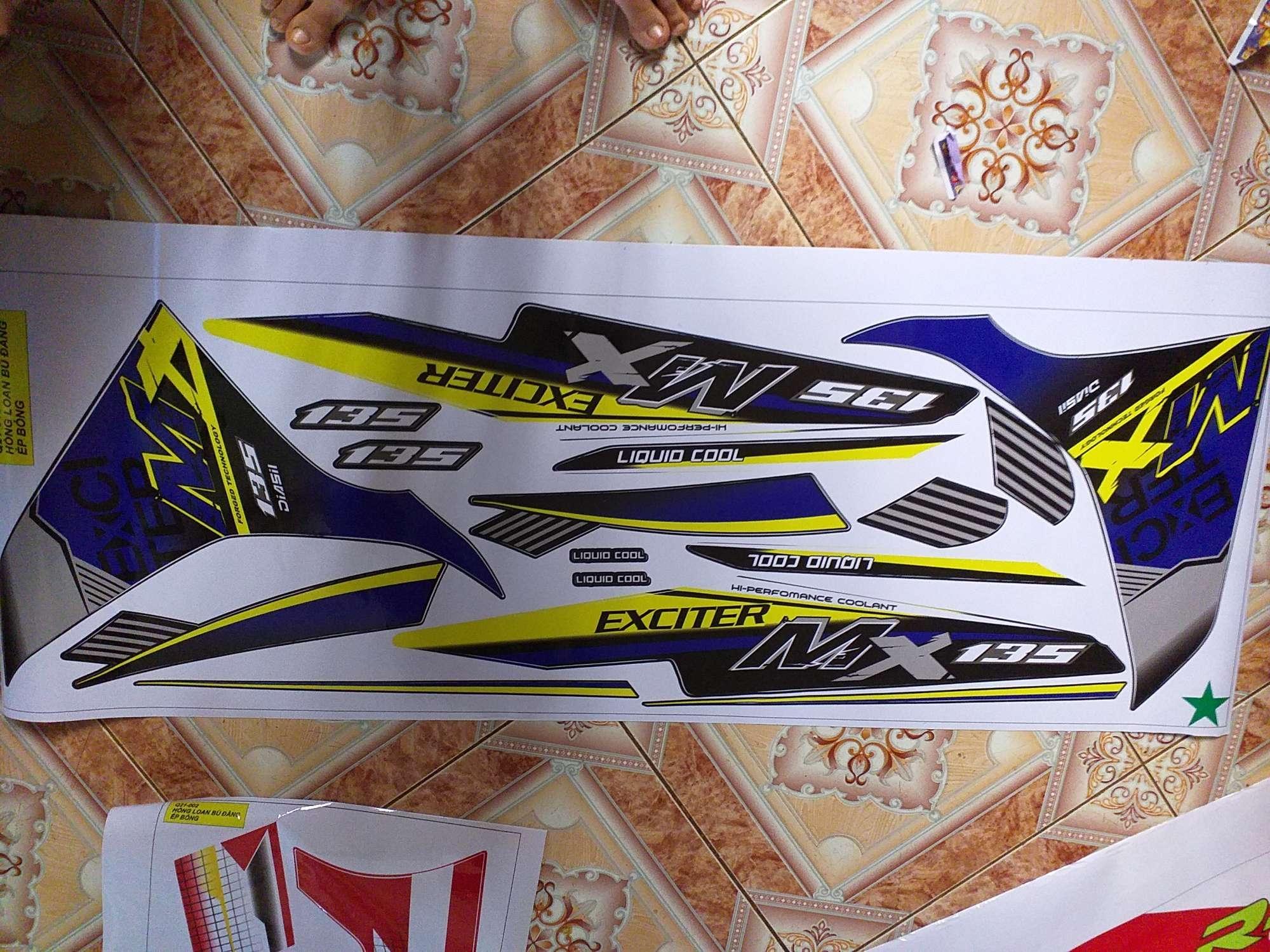 Tem rời ex 135 mx xanh trắng