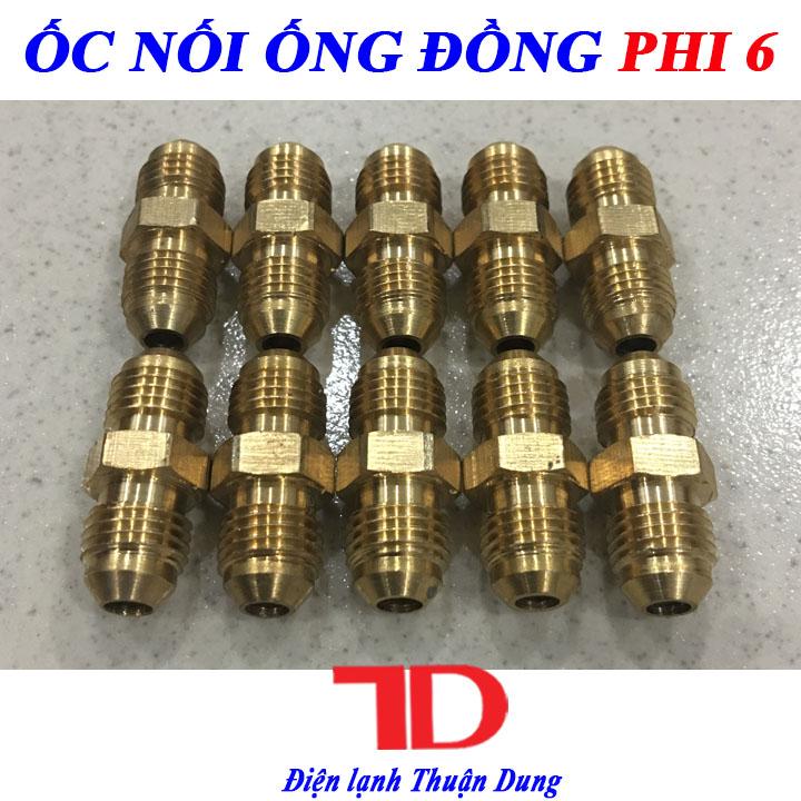 Combo 10 Ốc Nối Ống Đồng Phi 6 - Điện Lạnh Thuận Dung