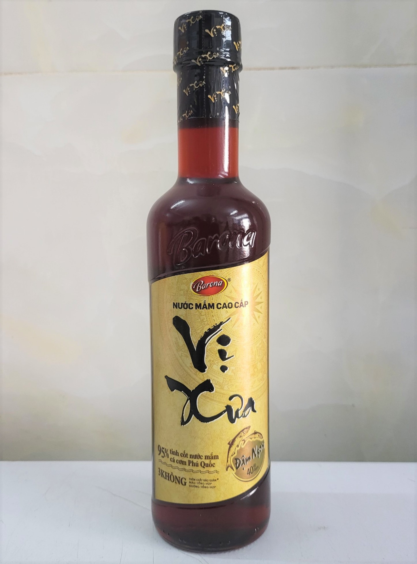 [Chai 500ml – NHÃN VÀNG] NƯỚC MẮM CAO CẤP VỊ XƯA (40 độ đạm) [VN] BARONA 40N Gold Fish Sauce