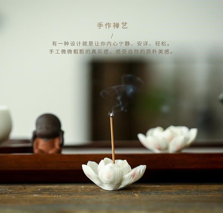 [HCM]Lư hương hoa sen gốm trang trí Decor