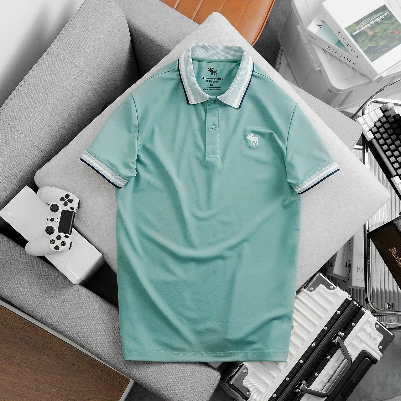 Áo Thun Nam Polo Vải Cá Sấu PoLy 4 Co Giãn 4 Chiều