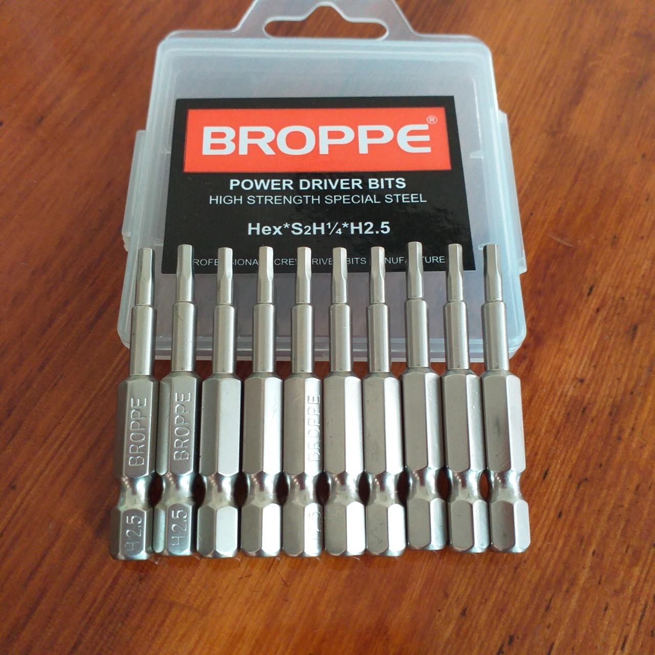 MŨI VÍT ĐẦU LỤC GIÁC H2.5 BROPPE
