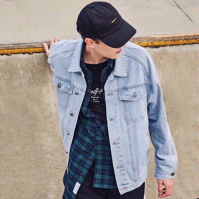 [HCM]Áo khoác jean nam form chuẩn Hàn Quốc áo khoác denim nam chất vải cực đẹp thiết kế năng động thời trang Binstore94 ks070
