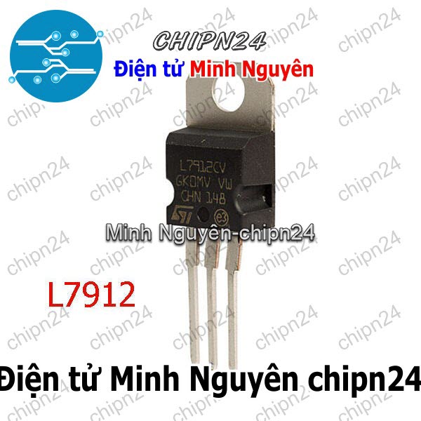 [3 con] (DIP) IC L7912CV TO-220 (L7912 7912 Ổn áp âm 12V) - HH001042