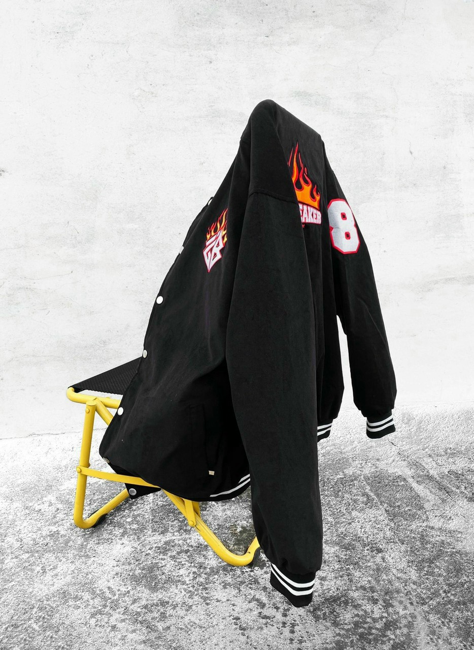 [HCM]Áo Khoác Dù Bomber Nam Nữ 2 Lớp Hình Lửa Độc Đáo Thời Trang