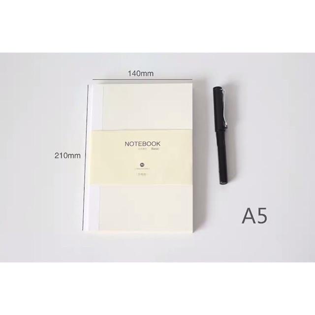 Sổ "Notebook Basic" Ruột Grid 80 Tờ/Cuốn Size A5, A6