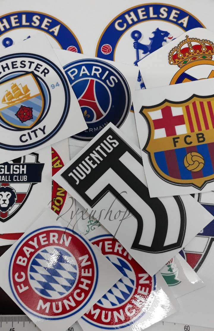 Sticker logo CLB bóng đá theo yêu cầu