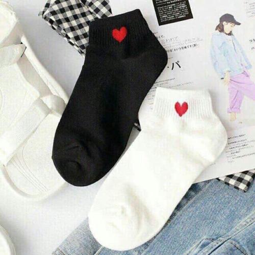 ComBo 10 Đôi Tất In Hình Trái Tim Siêu Hot