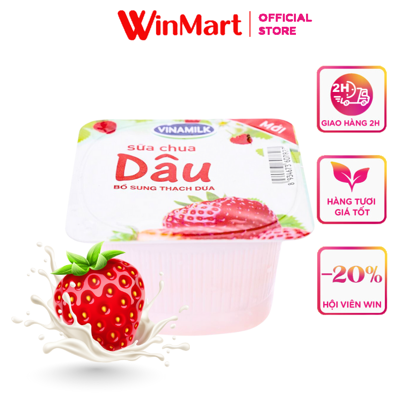 [Siêu thị WinMart] - VINAMILK Sữa chua ăn dâu 100g
