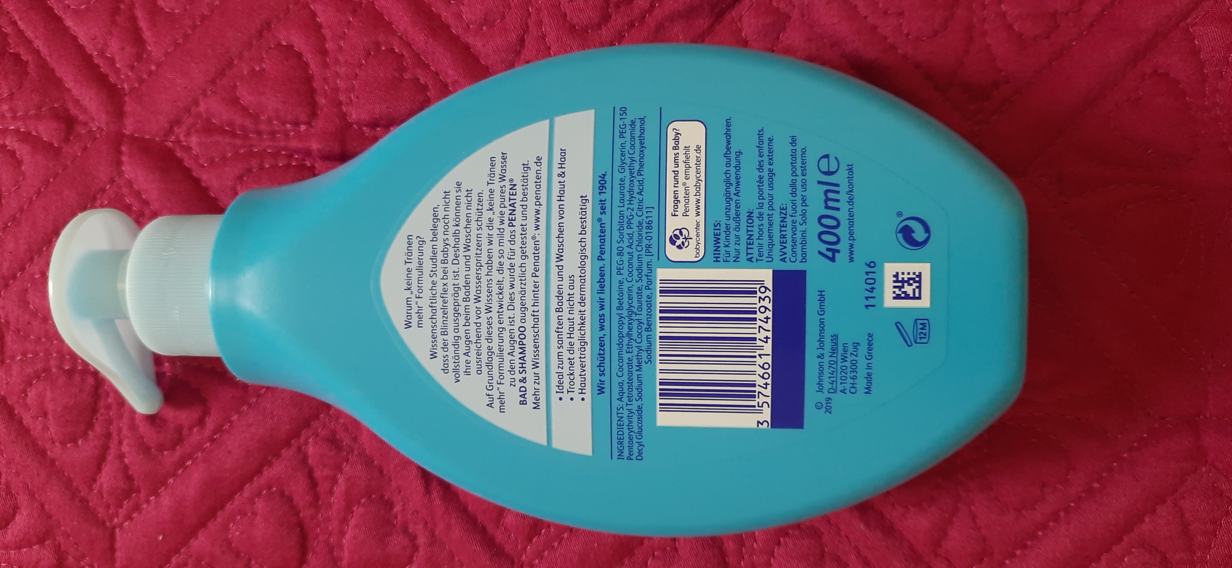 Sữa tắm gội Penaten Bad & Shampoo