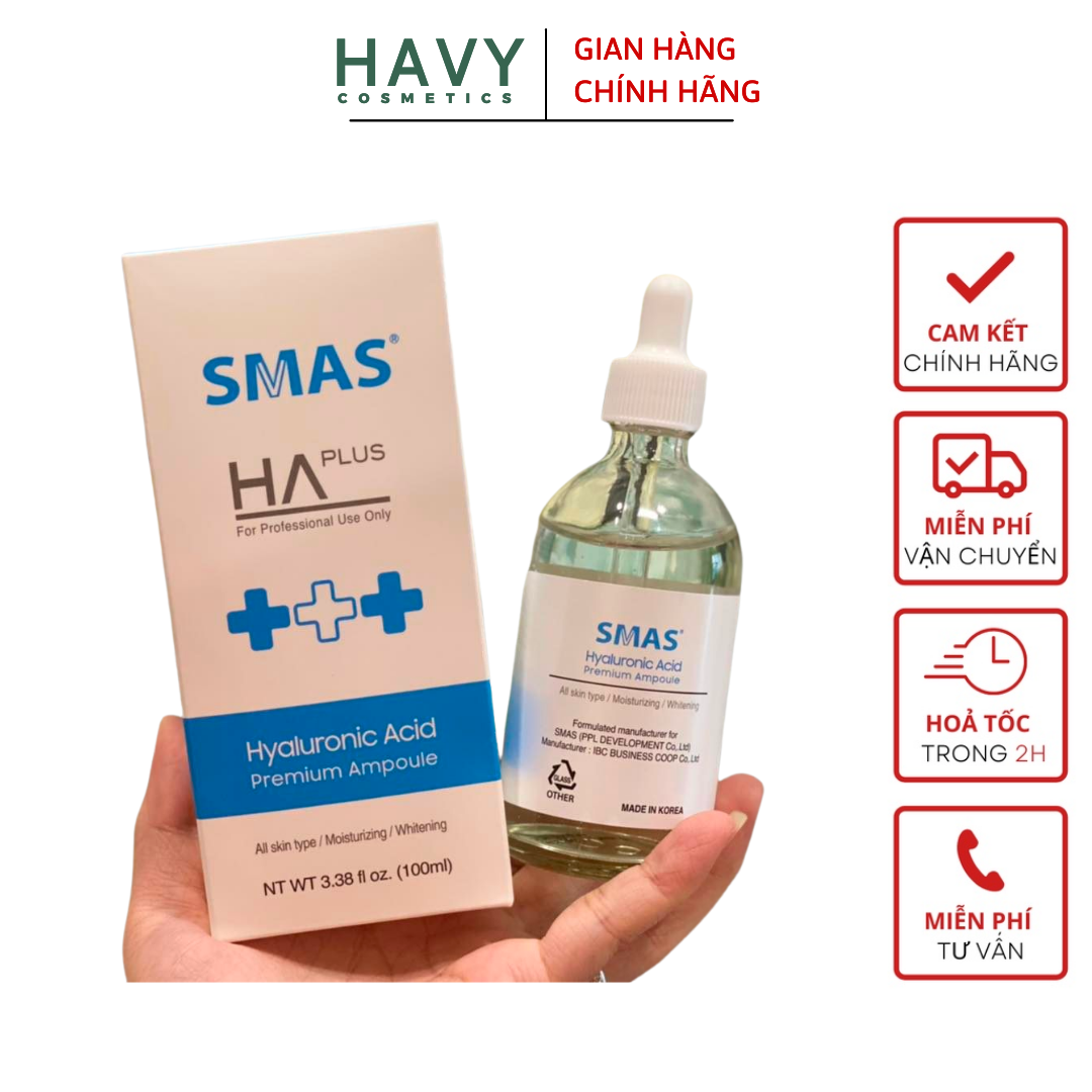 Serum Dưỡng Ẩm Sáng Da HA Plus SMAS 100ml