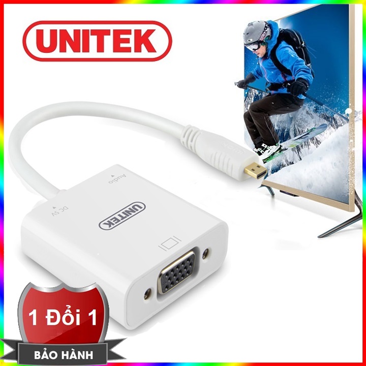 Cáp chuyển đổi Micro HDMI sang VGA cao cấp Unitek Y-5322