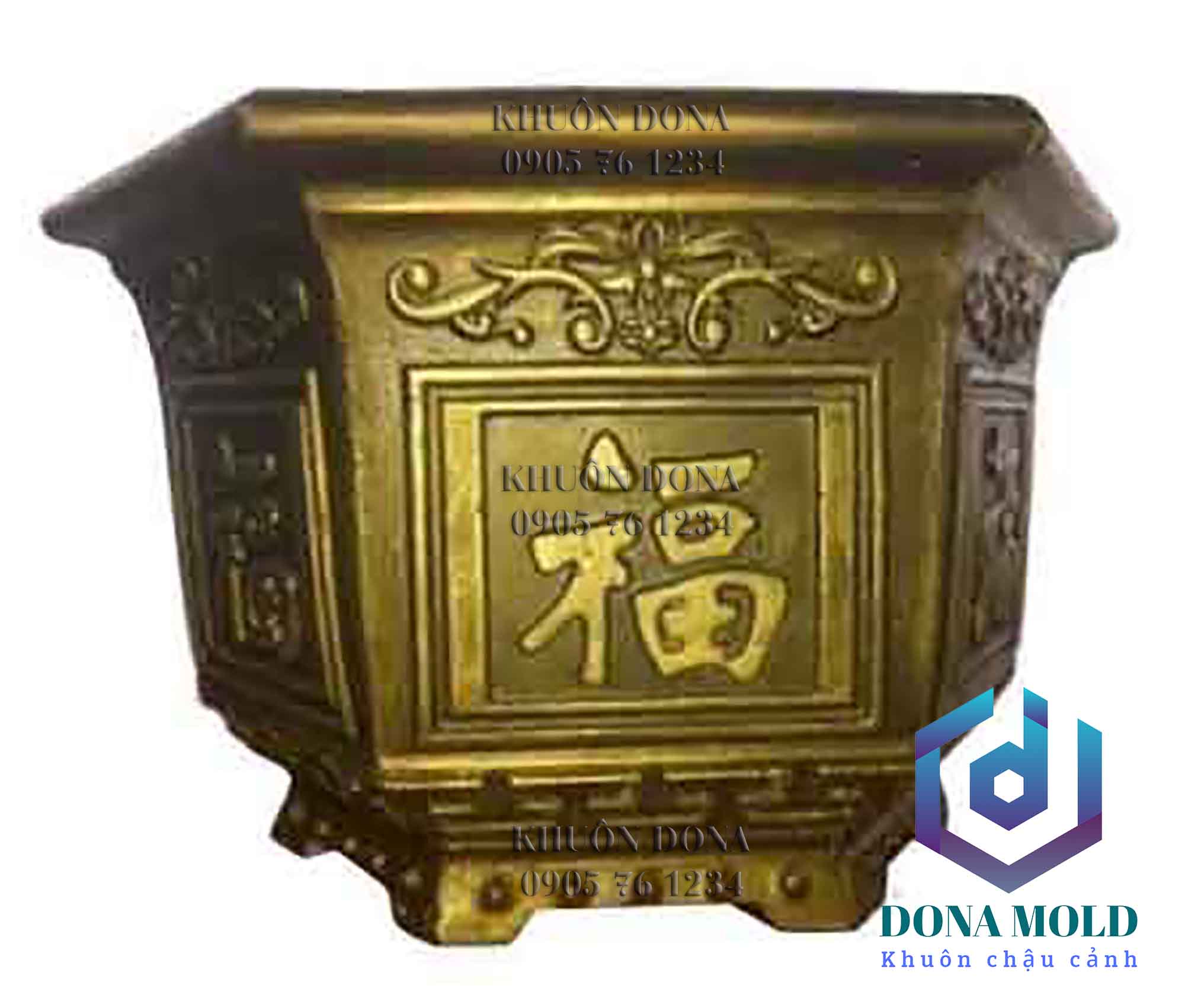 Khuôn Đúc Chậu Lục Giác 25 cm TQ