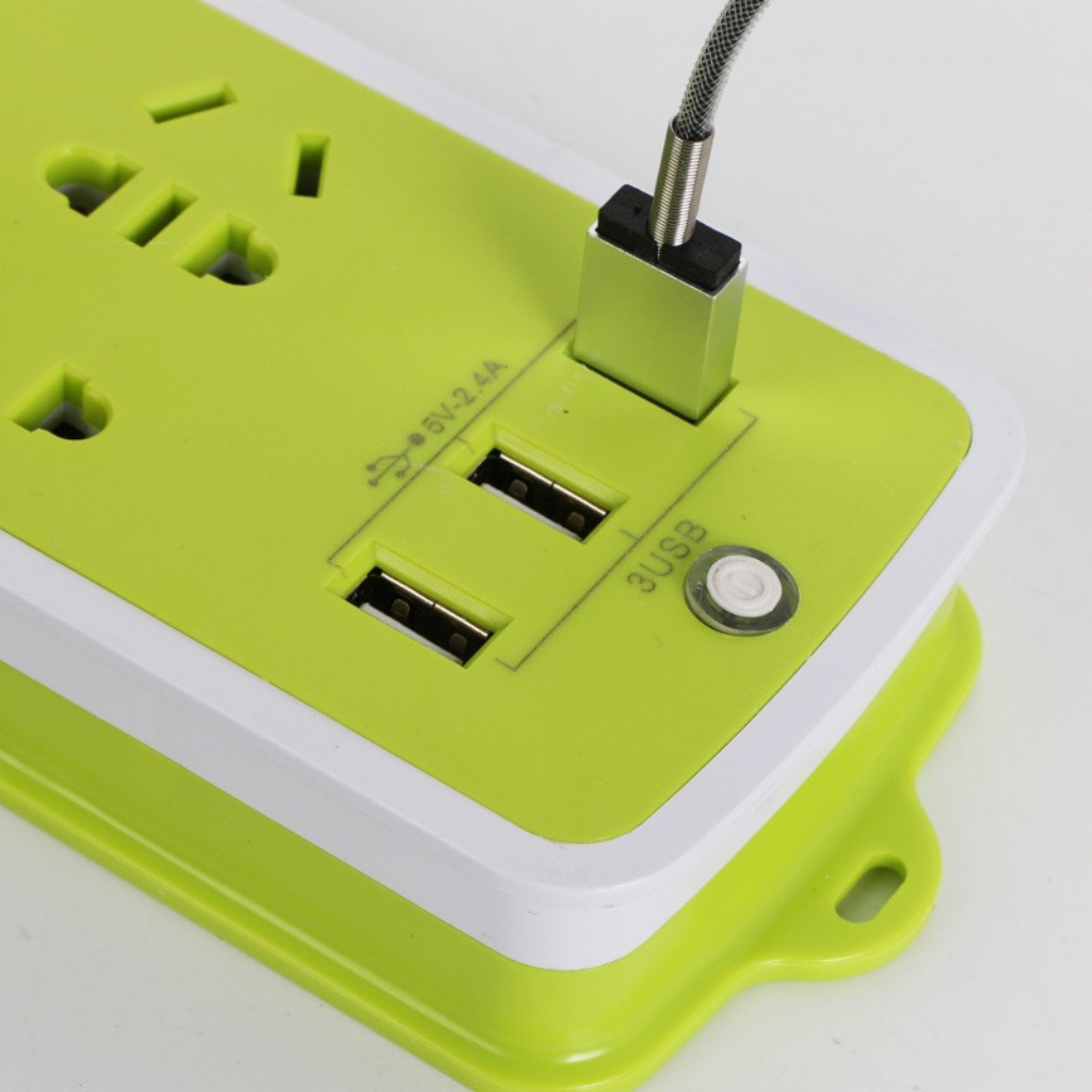 Ổ cắm điện đa năng chống giật 3 cổng USB sạc điện thoại, Sạc trực tiếp, Tiết kiệm điện