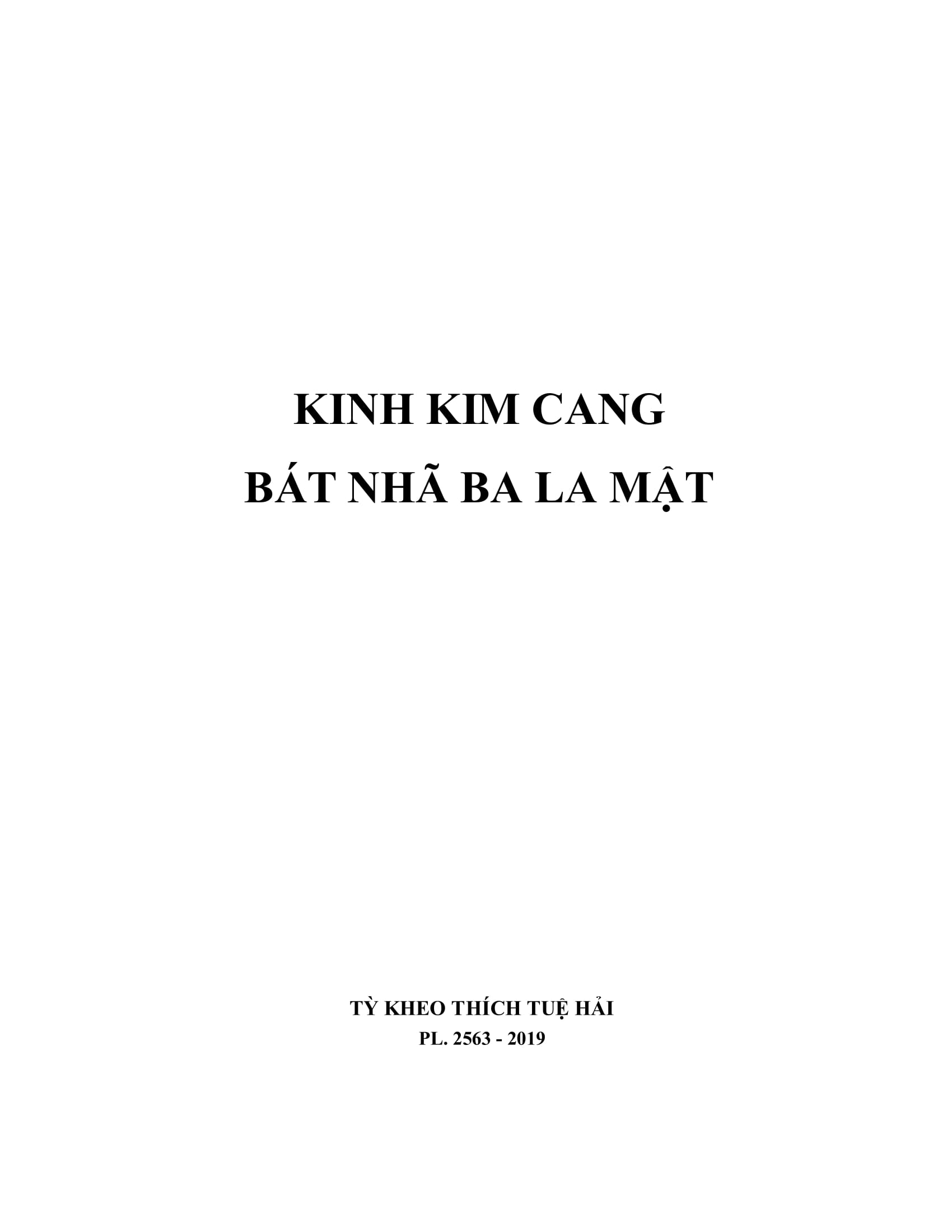Kinh Kim Cang Bát Nhã Ba La Mật
