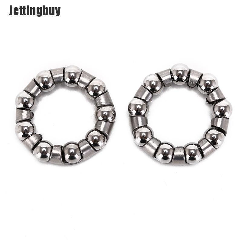 Jettingbuy 2pcs bicycle rear wheel axle 1/4 inch x 9 ball bearing cages bike cycling shaft
