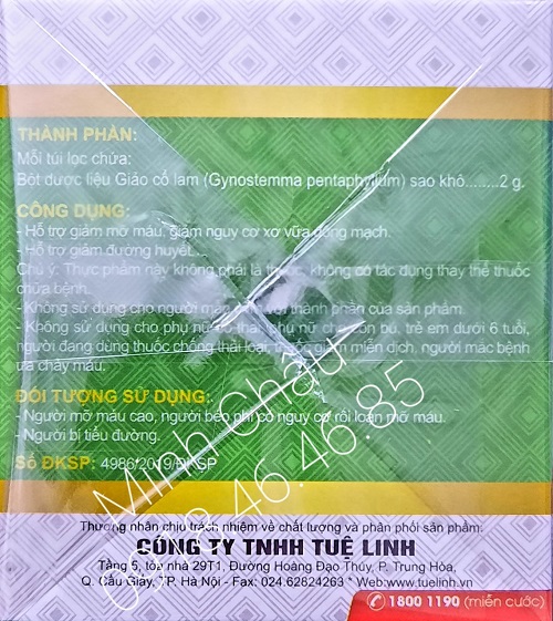 [HCM]Trà Giảo Cổ Lam Tuệ Linh 25 gói