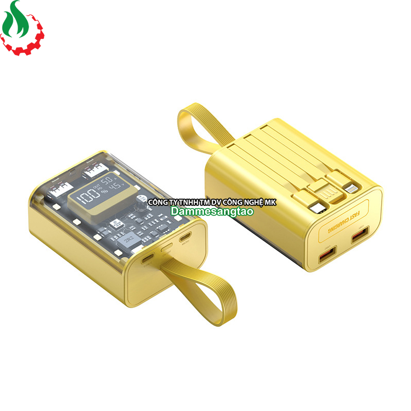 Box sạc dự phòng 3 cell 18650 sạc nhanh 22.5w