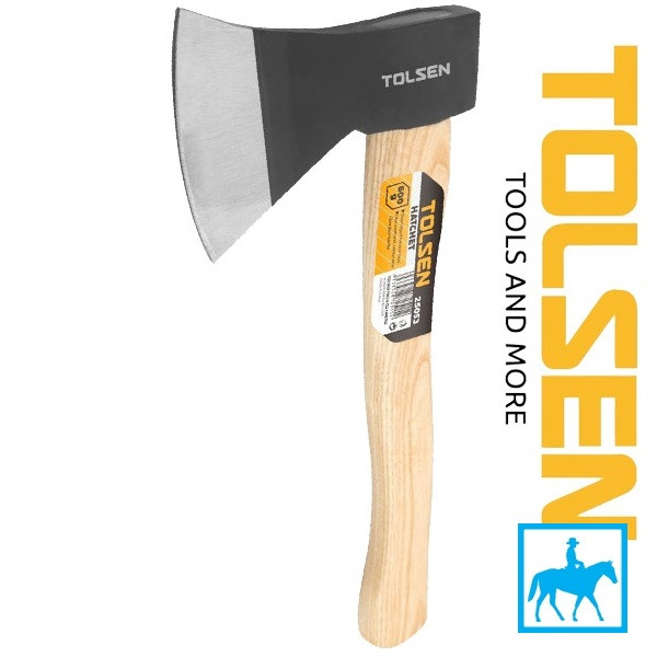 Búa rìu cán gỗ 800g dài 385mm thép carbon chịu nhiệt hatchet tolsen 25254