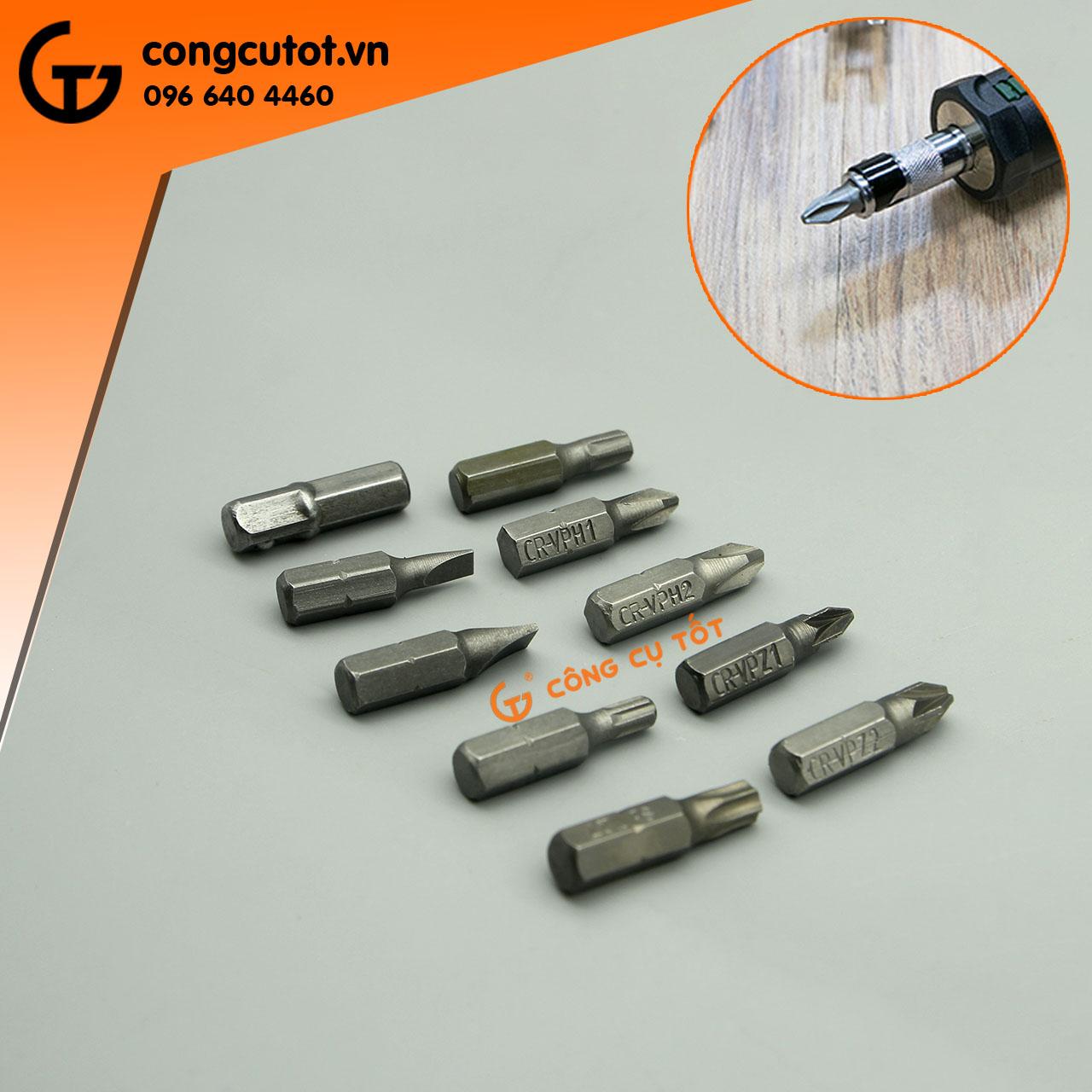 Bộ đầu bắt vít chuôi lục