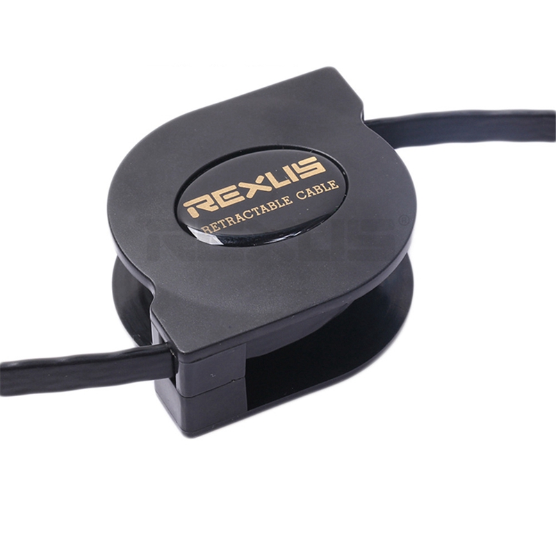 REXLIS 5FT Cat7 RJ45 LAN Cable Adjustable Retractable Ethernet Cable Flat Internet Network Cable for Computer Router Laptop