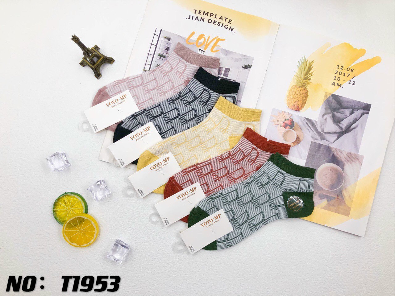 (set 05 đôi) Tất/ Vớ Cổ Ngắn Dành Cho Nữ